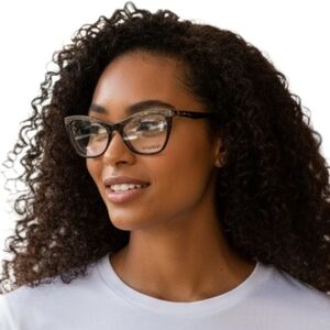New Ellen Tracy Lucerne Women's Glasses in Gold and Purple Laminate. 51/15/135.